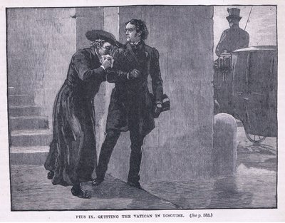 Pio IX lascia il Vaticano in incognito AD 1843 da Gordon Frederick Browne